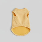 T-shirt pour chien petit jaune à carreaux d'Oscar et Plume avec col et dos long