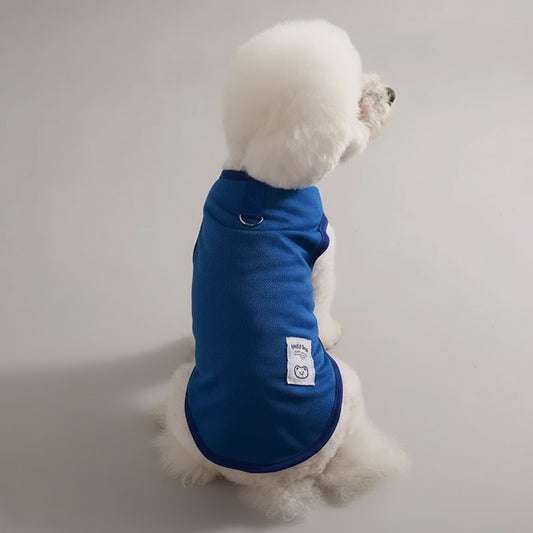 Tee-shirt chien léger bleu de Oscar et Plume avec design confortable pour un look tendance
