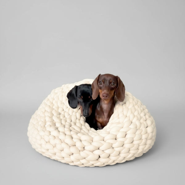 Cocon en coton biologique pour chat d'Oscar et Plume, doux et confortable pour le repos des animaux