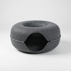 Cocon laine chat gris foncé confortable et douillet pour un nid douillet Oscar et Plume