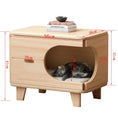 Load image into Gallery viewer, Cocon meuble en bois pour chat Oscar et Plume
