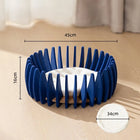 Cocon pour chat design bleu avec coussin blanc doux de 34cm de diamètre par Oscar et Plume