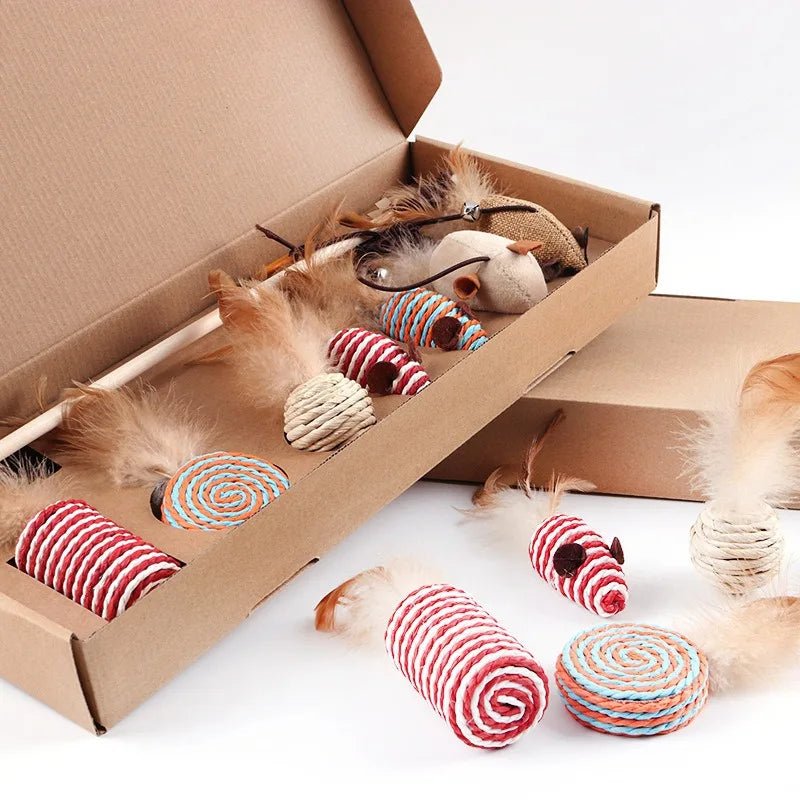 Coffret cadeau 7 jouets pour chat Oscar et Plume Default Title