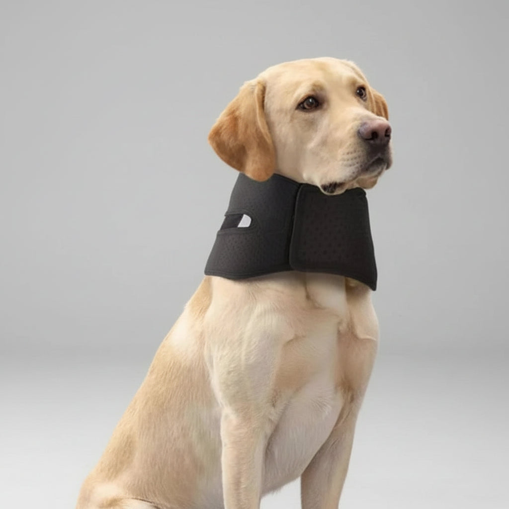 Collerette anti léchage chien Oscar et Plume en tissu doux pour protéger les blessures