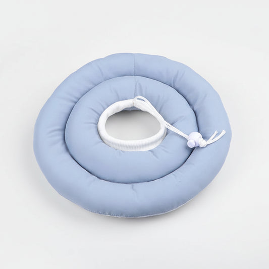 Collerette douce pour chien et chat en bleu, confortable et ajustable pour le bien-être de vos animaux