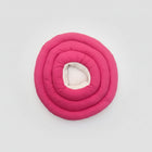Collerette douce pour chien et chat en forme circulaire de couleur rose
