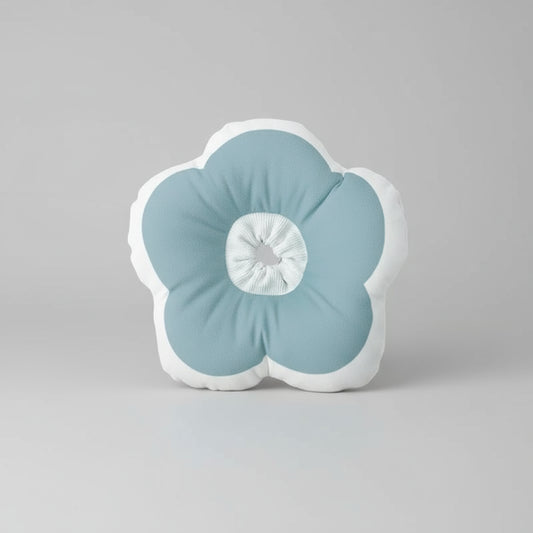 Collerette imperméable pour chat en forme de fleur bleu clair avec bord blanc par Oscar et Plume