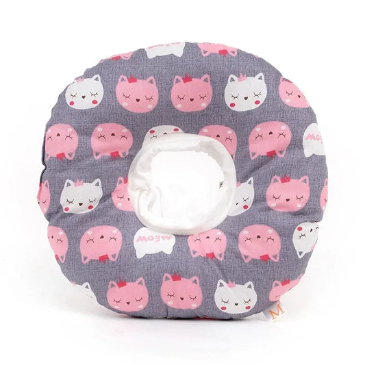 Collerette réglable pour chat en tissu doux avec motifs de chats mignons pour le confort de votre animal