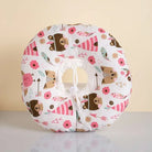 Collerette réglable pour chat avec motif d'ours coloré et fleurs, idéale pour le confort de votre animal