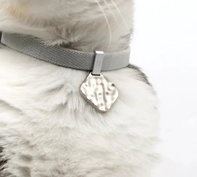 Collier anti étranglement avec ou sans bijou personnalisable pour chat Oscar et Plume Ensemble Rose