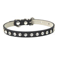 Load image into Gallery viewer, Collier avec Brillants en cuir durable pour petit chien et chat Oscar et Plume Noir / XS
