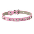 Bild in Galerie-Betrachter laden, Collier avec Brillants en cuir durable pour petit chien et chat Oscar et Plume Rose / XS
