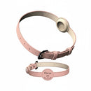 Collier pour animal rose avec emplacement Airtag intégré et plaque personnalisée pour chien