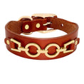 Load image into Gallery viewer, Collier bijou en cuir véritable pour petit chien Oscar et Plume Motif 3 / S
