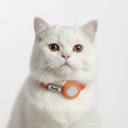Carica l'immagine nel visualizzatore della galleria, Collier chat anti étranglement en orange avec identification pour sécurité et confort
