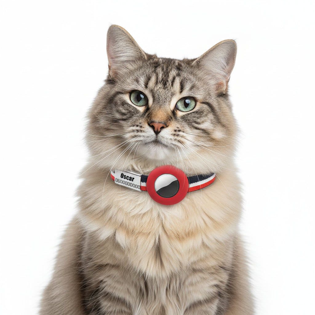 Collier chat anti étranglement Oscar et Plume avec un design coloré et dispositif de sécurité