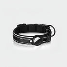 Collier chien avec emplacement AirTag noir et résistant de la marque Oscar et Plume