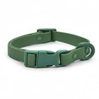 Collier chien PVC résistant vert olive avec boucle à fermeture sécurisée par Oscar et Plume