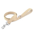Charger l'image dans la visionneuse de la galerie, Laisse en coton beige pour chien avec mousqueton en métal, parfait pour les promenades avec le collier chien réglable en coton.

