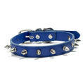 Load image into Gallery viewer, Collier clouté en cuir durable pour chien Oscar et Plume Bleu / S
