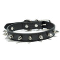 Load image into Gallery viewer, Collier clouté en cuir durable pour chien Oscar et Plume Noir / S
