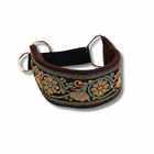 Collier confortable lévrier avec un design brodé coloré et une doublure douce