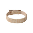 Charger l'image dans la visionneuse de la galerie, Collier Couture pour chien Oscar et Plume Beige / XS
