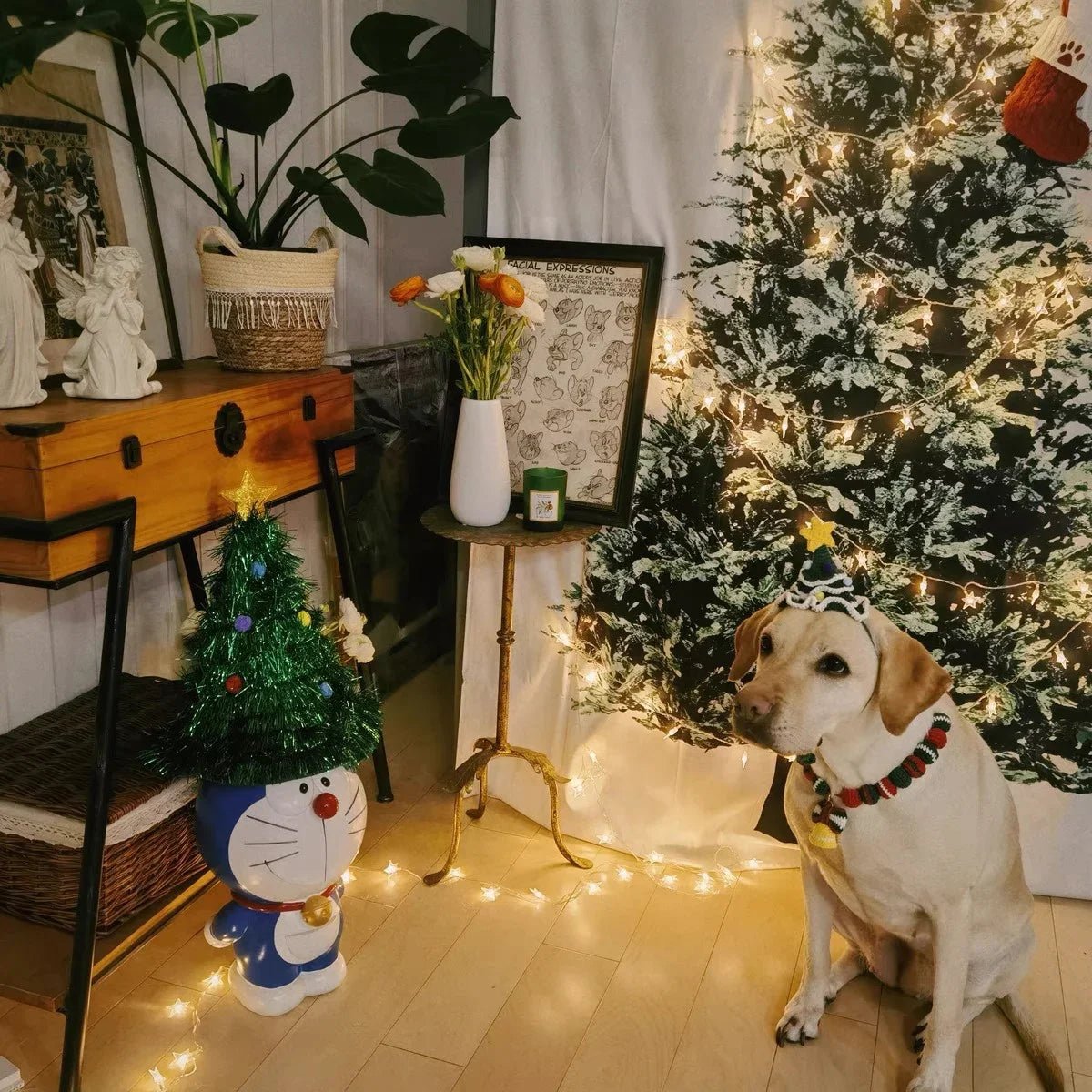 Collier de Noël fait à la main pour chien - Oscar et Plume