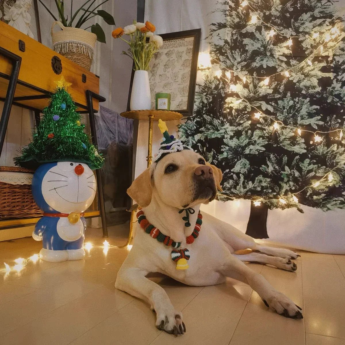 Collier de Noël fait à la main pour chien - Oscar et Plume