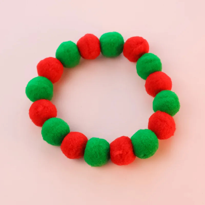 Collier De Noël En Boule De Peluche Pour Chat Et Chien