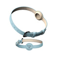 Load image into Gallery viewer, Collier en cuir durable avec emplacement Airtag personnalisable Oscar et Plume Bleu / XS
