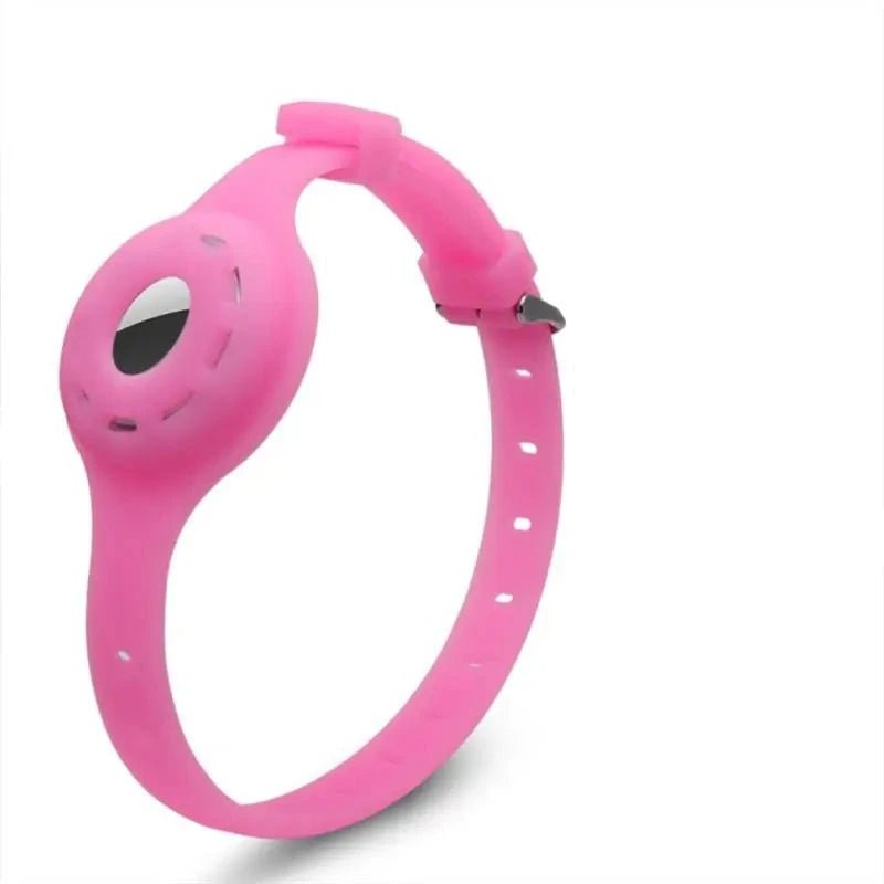 Collier en silicone avec emplacement Airtag pour chat Oscar et Plume Fushia réfléchissant / 245 x 40 x 12mm