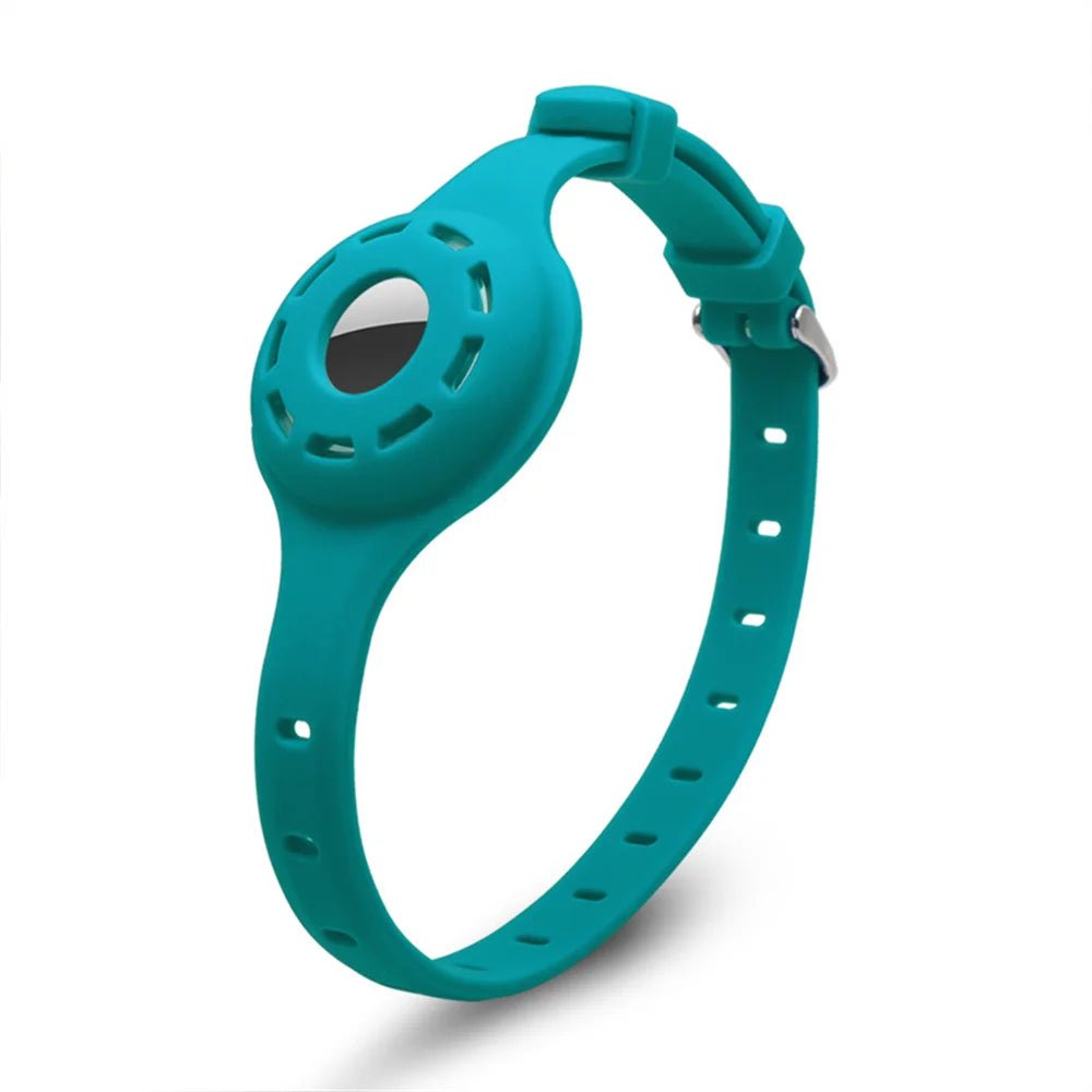 Collier en silicone avec emplacement Airtag pour chat Oscar et Plume Turquoise / 245 x 40 x 12mm