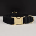 Load image into Gallery viewer, Collier en velours pour chien Oscar et Plume Collier Noir / XS
