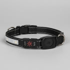 Collier led chien avec airtag noir lumineux multi-couleurs pour sécurité nocturne des chiens