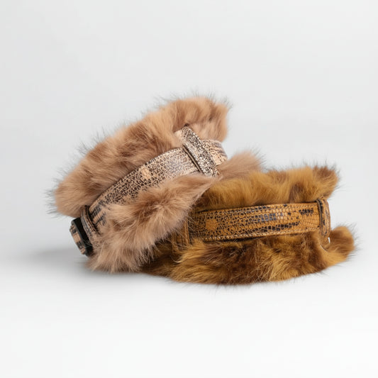 Collier lévrier en fausse fourrure, luxueux et élégant, disponible en deux coloris tendance