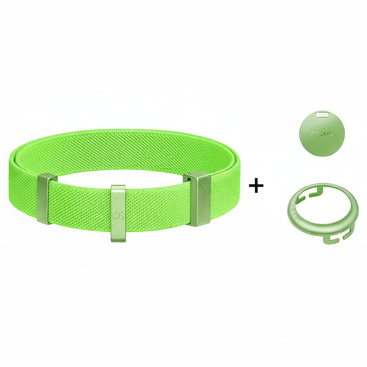 Collier lumineux anti étranglement chat en vert avec un design flexible et un accessoire de sécurité inclus