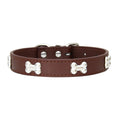 Load image into Gallery viewer, Collier os en cuir durable pour chien Oscar et Plume Café / XS
