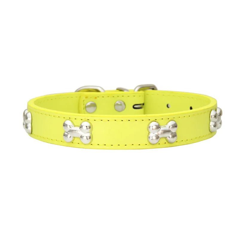 Collier os pour chien Oscar et Plume Jaune / XS