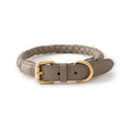 Charger l'image dans la visionneuse de la galerie, Collier ou collier + laisse tressé en cuir durable pour chien Oscar et Plume Collier Taupe / S
