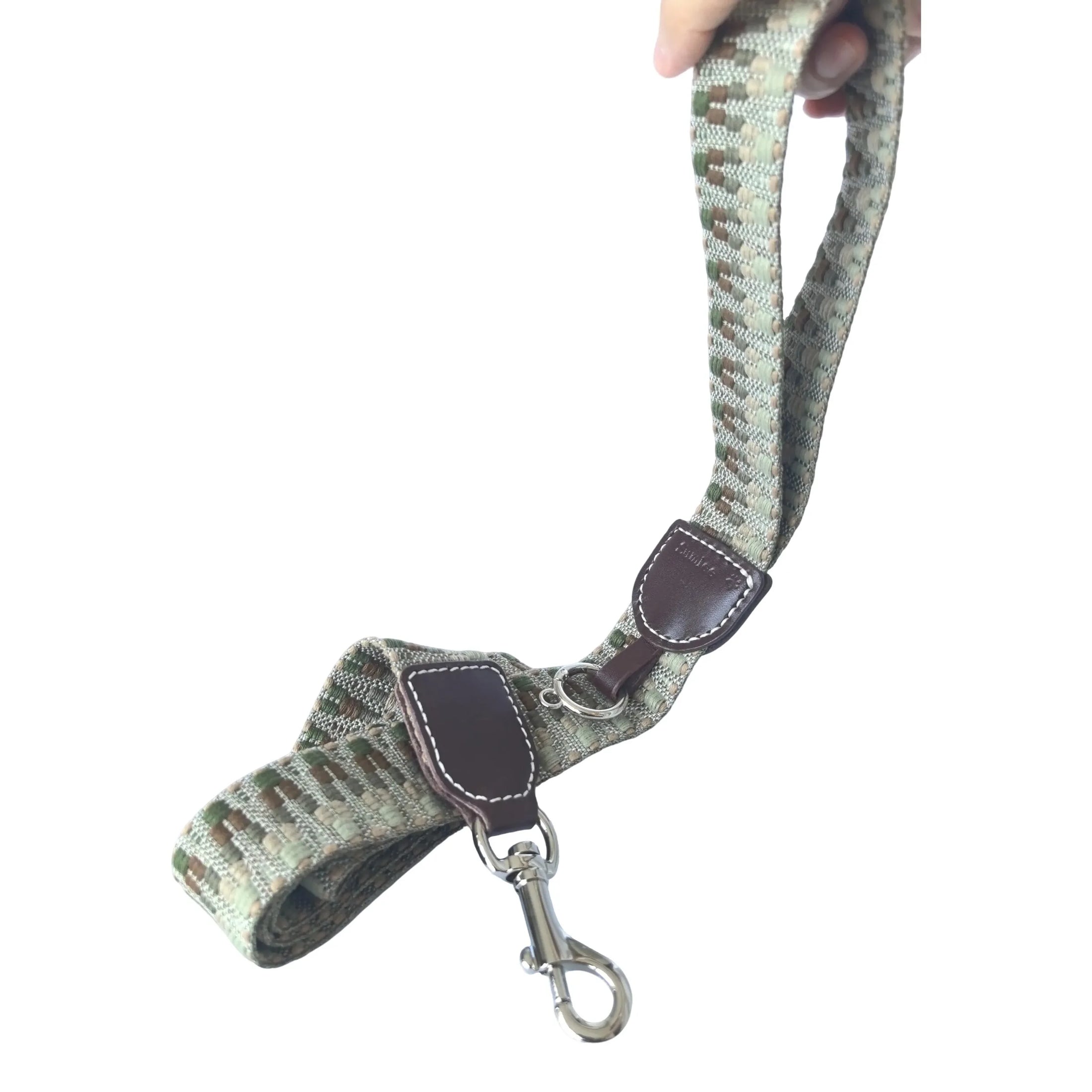 Laisse stylée en tissu pour collier pour chien avec mousqueton en métal solide
