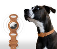 Load image into Gallery viewer, Collier réglable en cuir durable avec emplacement Airtag pour chien et chat Oscar et Plume
