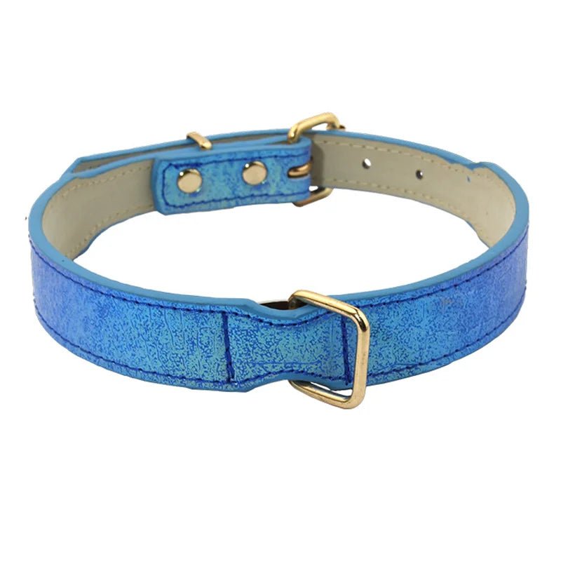 Collier réglable imitation crocodile pour chien Oscar et Plume Bleu / S