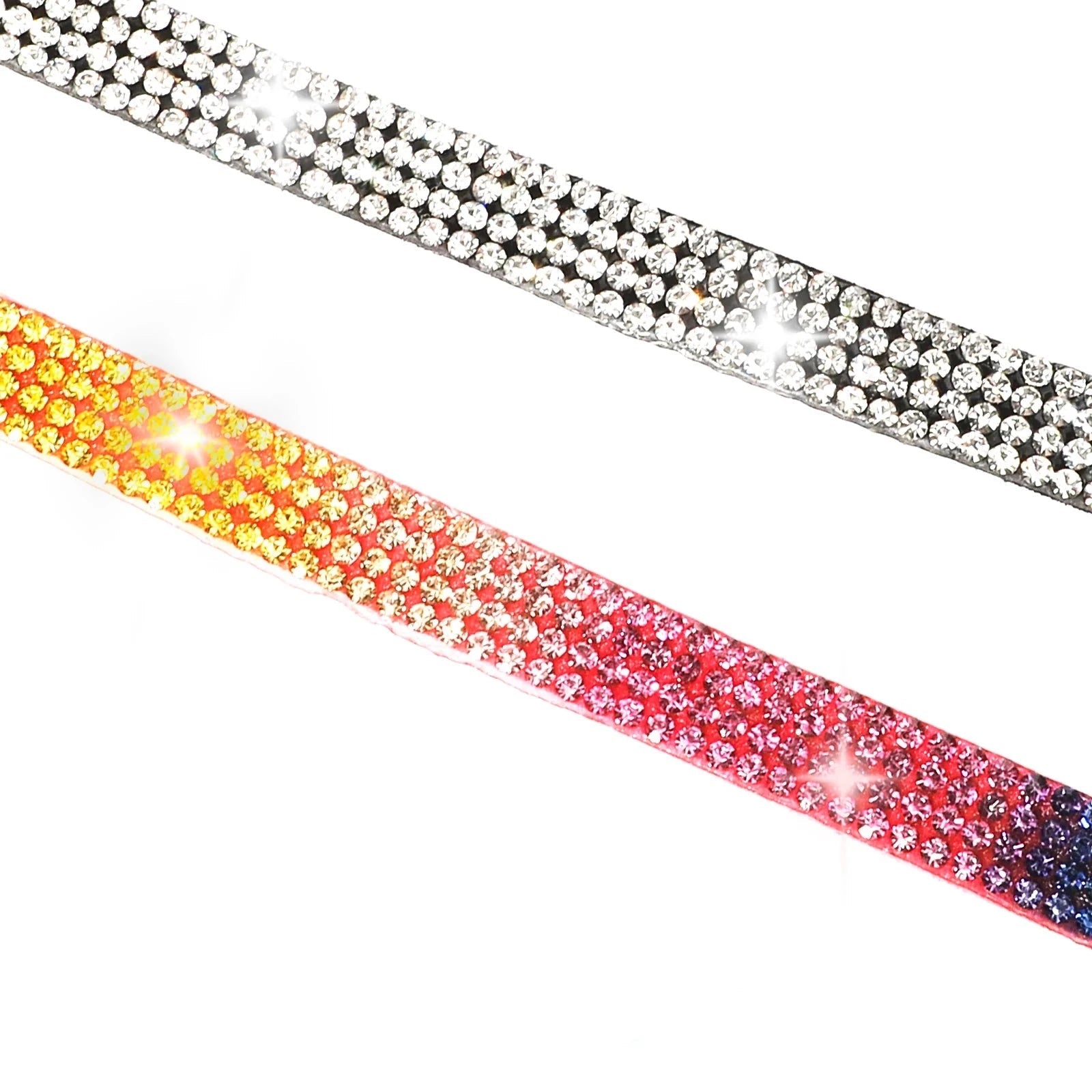 Collier réglable strass avec étui Airtag Oscar et Plume