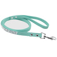 Charger l'image dans la visionneuse de la galerie, Collier strass pour chien Oscar et Plume Laisse bleue / M
