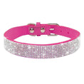 Load image into Gallery viewer, Collier strass pour chien Oscar et Plume Fushia / XS
