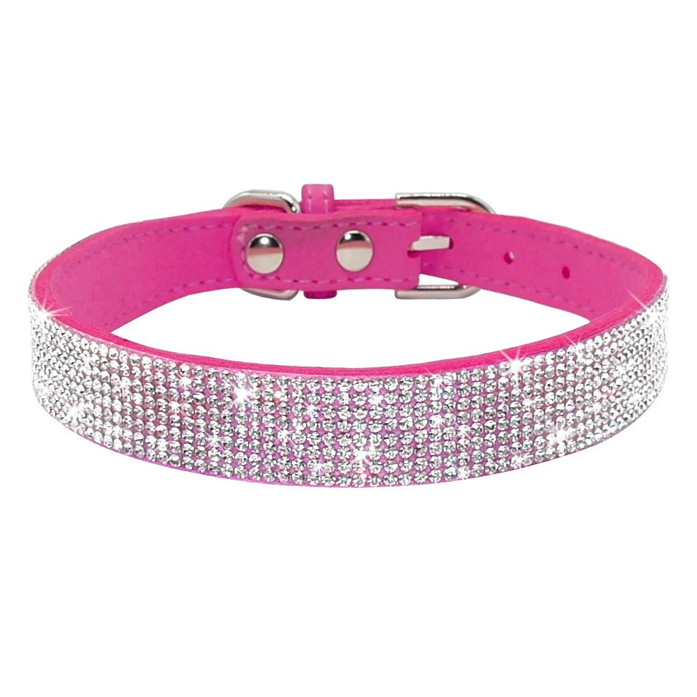 Collier strass pour chien Oscar et Plume Fushia / XS