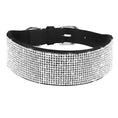 Load image into Gallery viewer, Collier strass pour chien Oscar et Plume Noir (Large) / XS-Large
