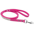 Load image into Gallery viewer, Collier strass pour chien Oscar et Plume Laisse Fushia / M
