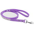 Load image into Gallery viewer, Collier strass pour chien Oscar et Plume Laisse violette / M
